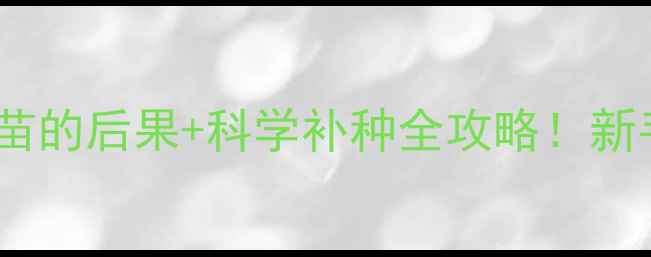 图片 3个月大猫咪未接种疫苗的后果+科学补种全攻略！新手养猫必看避坑指南🐾