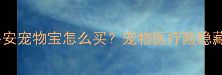 图片 ✨最新攻略｜平安宠物宝怎么买？宠物医疗险隐藏福利大公开🐾1