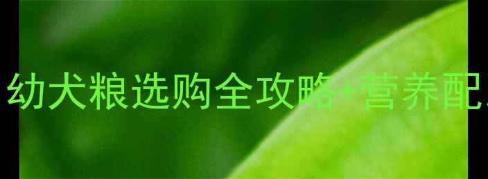 图片 两个月大幼犬必看！幼犬粮选购全攻略+营养配比表（附品牌推荐）