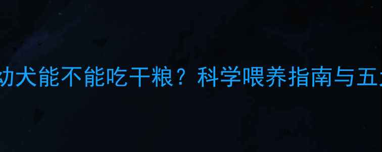图片 两个月大的幼犬能不能吃干粮？科学喂养指南与五大避坑要点1