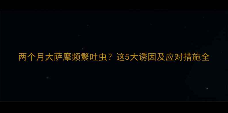 图片 两个月大萨摩频繁吐虫？这5大诱因及应对措施全