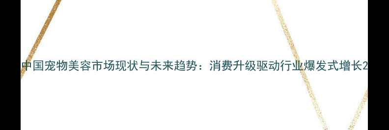 图片 中国宠物美容市场现状与未来趋势：消费升级驱动行业爆发式增长2