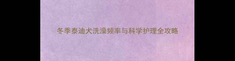 图片 冬季泰迪犬洗澡频率与科学护理全攻略
