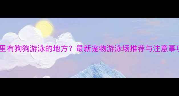 图片 北京哪里有狗狗游泳的地方？最新宠物游泳场推荐与注意事项指南2