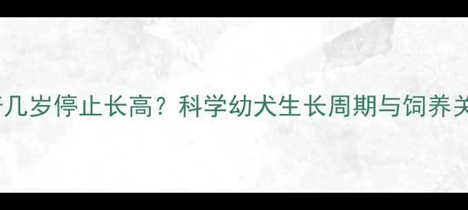图片 哈士奇几岁停止长高？科学幼犬生长周期与饲养关键期1