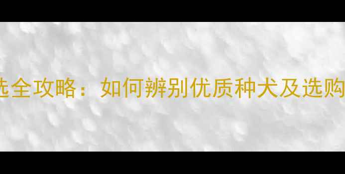 图片 哈士奇幼犬品相挑选全攻略：如何辨别优质种犬及选购避坑指南（推荐）2