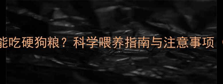 图片 哈士奇幼犬多大能吃硬狗粮？科学喂养指南与注意事项（附换粮全流程）