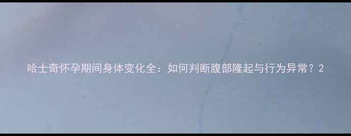 图片 哈士奇怀孕期间身体变化全：如何判断腹部隆起与行为异常？2