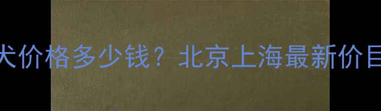 图片 哈士奇纯种幼犬价格多少钱？北京上海最新价目表+选购指南2