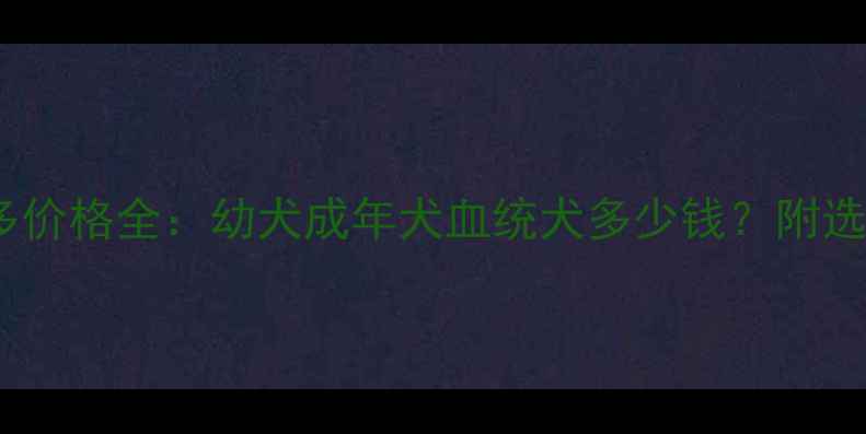 图片 四川拉布拉多价格全：幼犬成年犬血统犬多少钱？附选购避坑指南2