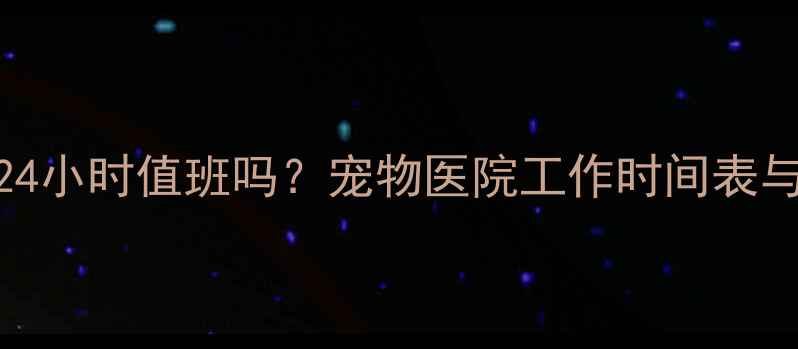 图片 宠物医生24小时值班吗？宠物医院工作时间表与就诊指南