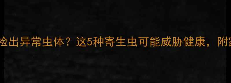 图片 宠物犬粪便中检出异常虫体？这5种寄生虫可能威胁健康，附家庭处理指南2