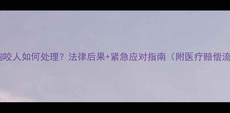 图片 宠物狗咬人如何处理？法律后果+紧急应对指南（附医疗赔偿流程）1