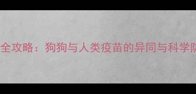 图片 宠物疫苗全攻略：狗狗与人类疫苗的异同与科学防护指南2