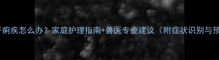 图片 小狗拉肚子痢疾怎么办？家庭护理指南+兽医专业建议（附症状识别与预防措施）1