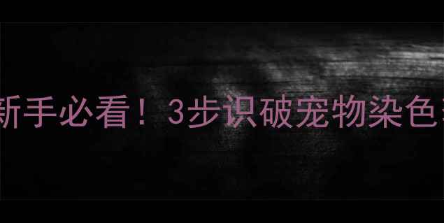 图片 小狗染色辨别全攻略｜新手必看！3步识破宠物染色套路，守护毛孩子健康2