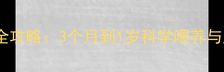图片 幼犬饲养全攻略：3个月到1岁科学喂养与成长指南1