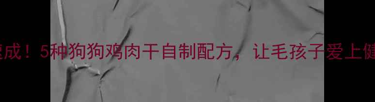 图片 微波炉速成！5种狗狗鸡肉干自制配方，让毛孩子爱上健康零食1
