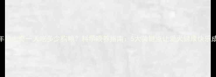 图片 成年哈士奇一天吃多少狗粮？科学喂养指南：5大关键点让爱犬健康快乐成长