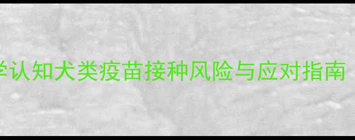 图片 打狗疫苗副作用全科学认知犬类疫苗接种风险与应对指南（附疫苗类型对比表）