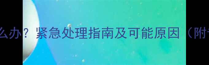 图片 拉布拉多便血怎么办？紧急处理指南及可能原因（附专业兽医建议）2