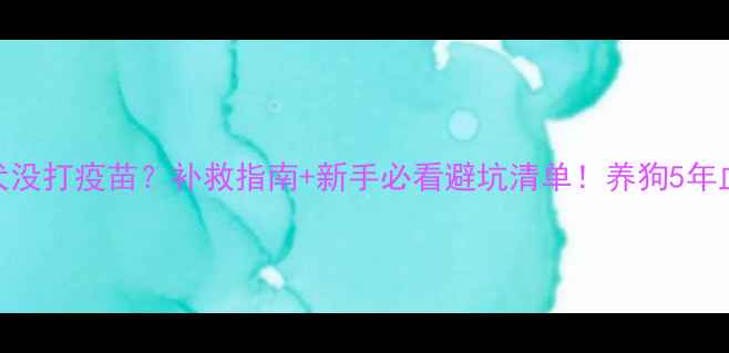 图片 拉布拉多幼犬没打疫苗？补救指南+新手必看避坑清单！养狗5年血泪经验分享