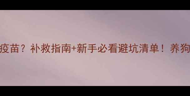 图片 拉布拉多幼犬没打疫苗？补救指南+新手必看避坑清单！养狗5年血泪经验分享1