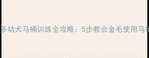 图片 拉布拉多幼犬马桶训练全攻略：5步教会金毛使用马桶技巧1
