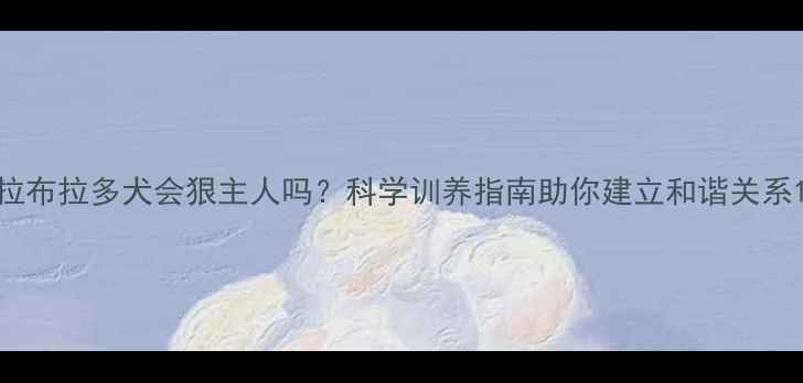 图片 拉布拉多犬会狠主人吗？科学训养指南助你建立和谐关系1