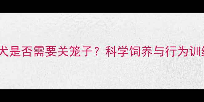 图片 拉布拉多犬是否需要关笼子？科学饲养与行为训练全指南1