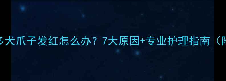 图片 拉布拉多犬爪子发红怎么办？7大原因+专业护理指南（附图解）