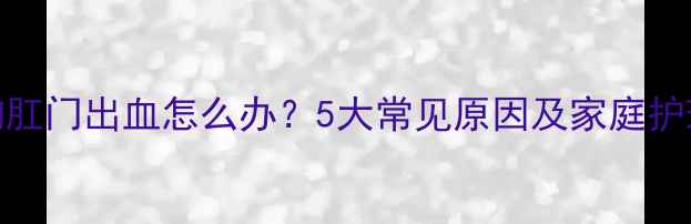 图片 新生小狗肛门出血怎么办？5大常见原因及家庭护理全攻略