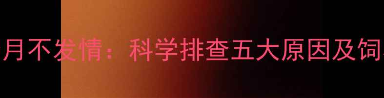 图片 母猫2个月不发情：科学排查五大原因及饲养指南1