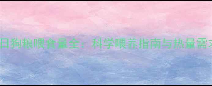 图片 泰迪成犬每日狗粮喂食量全：科学喂养指南与热量需求计算公式1