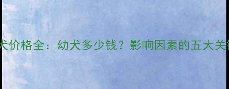 图片 泰迪犬价格全：幼犬多少钱？影响因素的五大关键点1