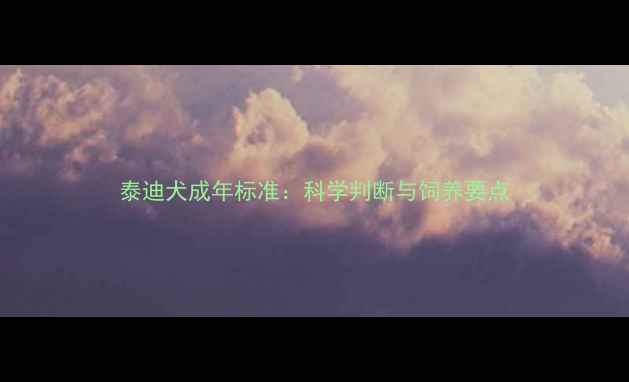 图片 泰迪犬成年标准：科学判断与饲养要点