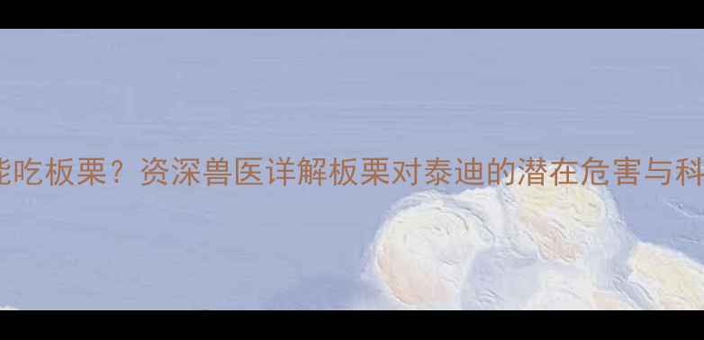 图片 泰迪犬能不能吃板栗？资深兽医详解板栗对泰迪的潜在危害与科学食用指南2