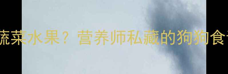 图片 泰迪能吃哪些蔬菜水果？营养师私藏的狗狗食谱大公开🍓🥦1