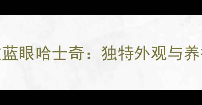 图片 火焰纹蓝眼哈士奇：独特外观与养护指南