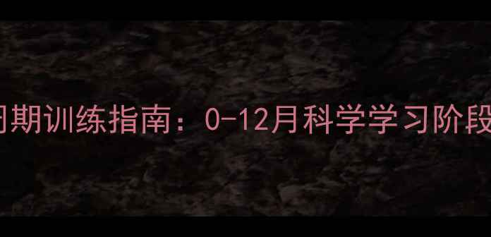 图片 狗狗全生命周期训练指南：0-12月科学学习阶段与实操技巧2