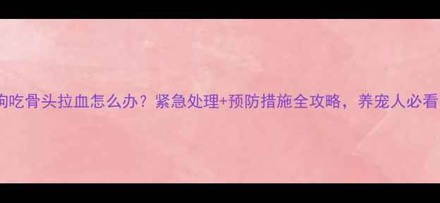 图片 狗狗吃骨头拉血怎么办？紧急处理+预防措施全攻略，养宠人必看！2