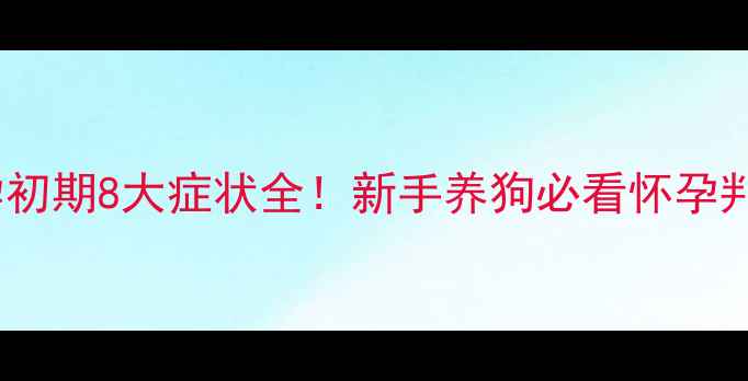 图片 狗狗怀孕初期8大症状全！新手养狗必看怀孕判断指南1