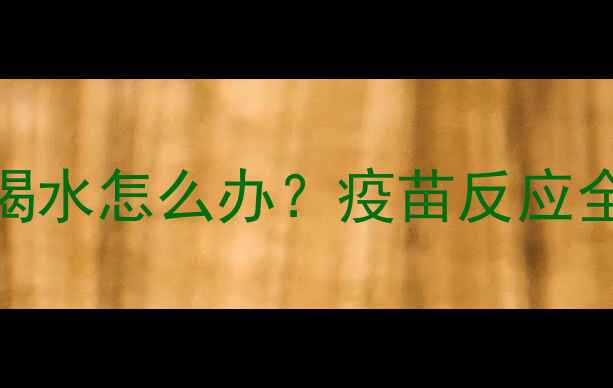 图片 狗狗打完疫苗后大量喝水怎么办？疫苗反应全攻略+紧急处理指南1