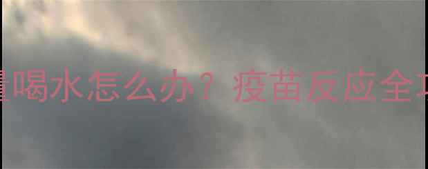 图片 狗狗打完疫苗后大量喝水怎么办？疫苗反应全攻略+紧急处理指南2