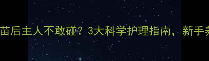 图片 狗狗接种疫苗后主人不敢碰？3大科学护理指南，新手养宠必看！1