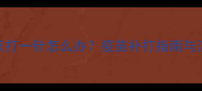 图片 狗狗疫苗只打一针怎么办？疫苗补打指南与注意事项全