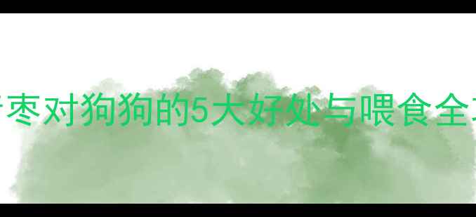 图片 狗狗能吃青枣吗？青枣对狗狗的5大好处与喂食全攻略（附安全清单）