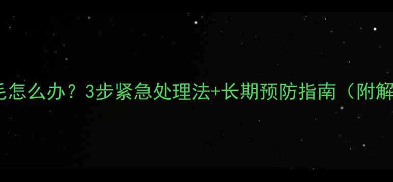 图片 狗狗误食狗毛怎么办？3步紧急处理法+长期预防指南（附解毛片推荐）2