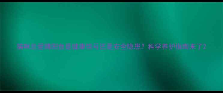 图片 猫咪总爱蹲阳台是健康信号还是安全隐患？科学养护指南来了2