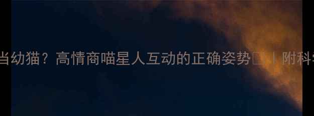 图片 猫咪把人类当幼猫？高情商喵星人互动的正确姿势✨｜附科学应对指南1